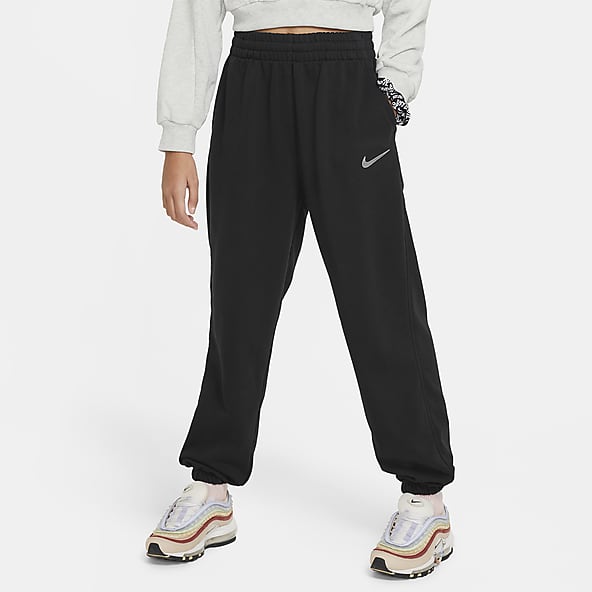 Nike耐克童装裤子2024新款女大童训练运动裤紧身裤长裤DD6482-010-Taobao