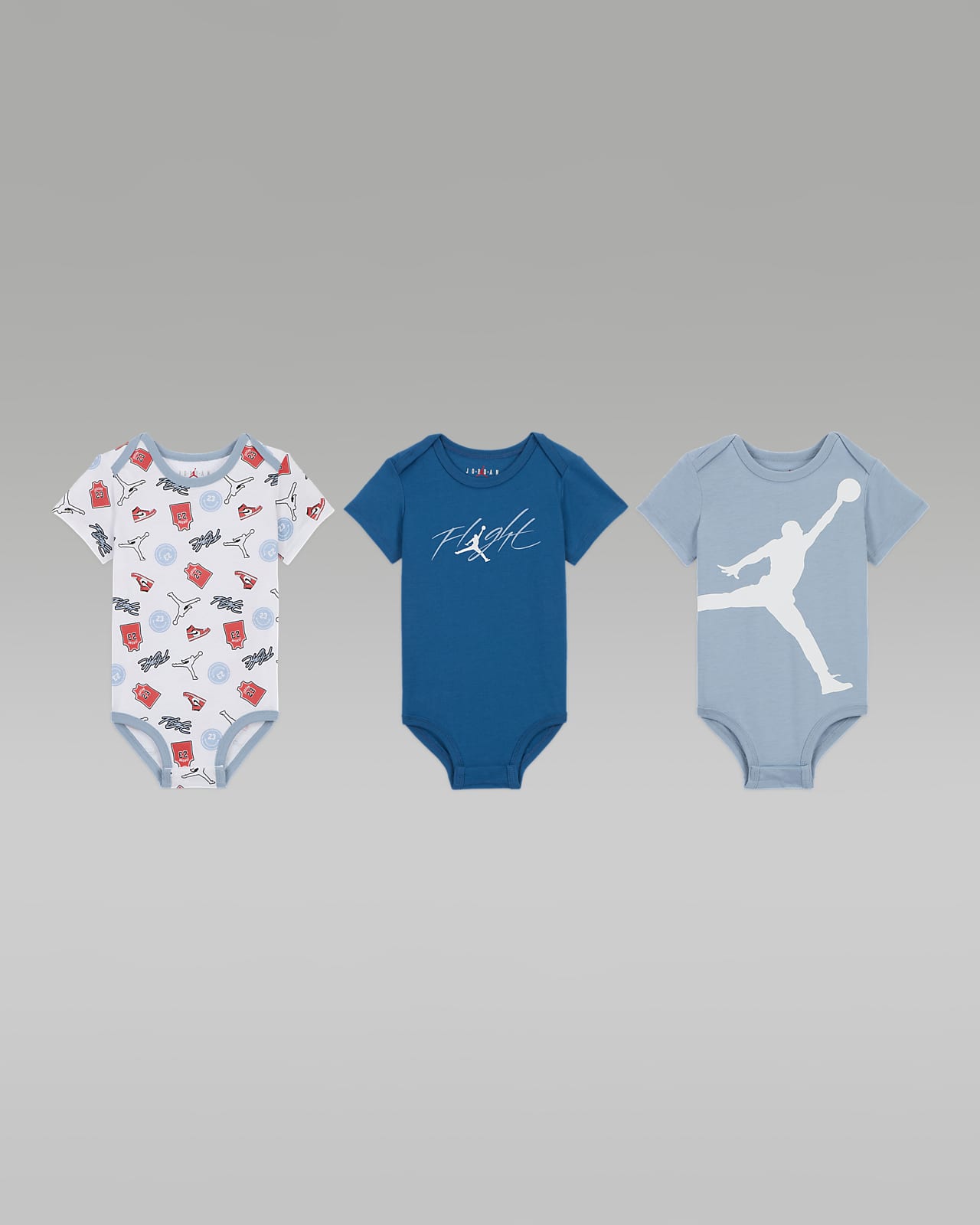 Jordan Flight Patch 婴童印花连体衣（3 件）