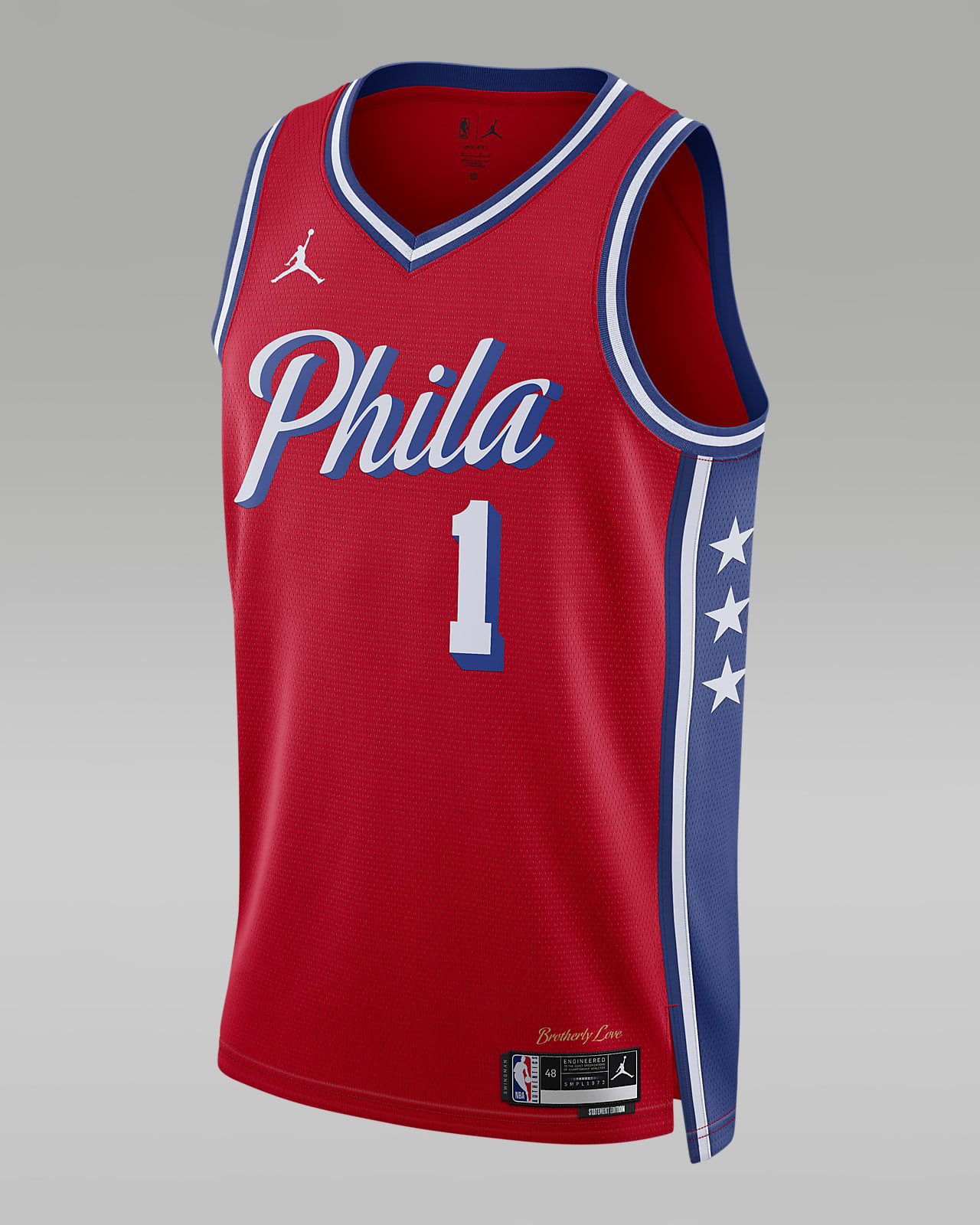 费城 76 人队 Statement Edition Jordan Dri-FIT NBA Swingman Jersey 男子速干球衣