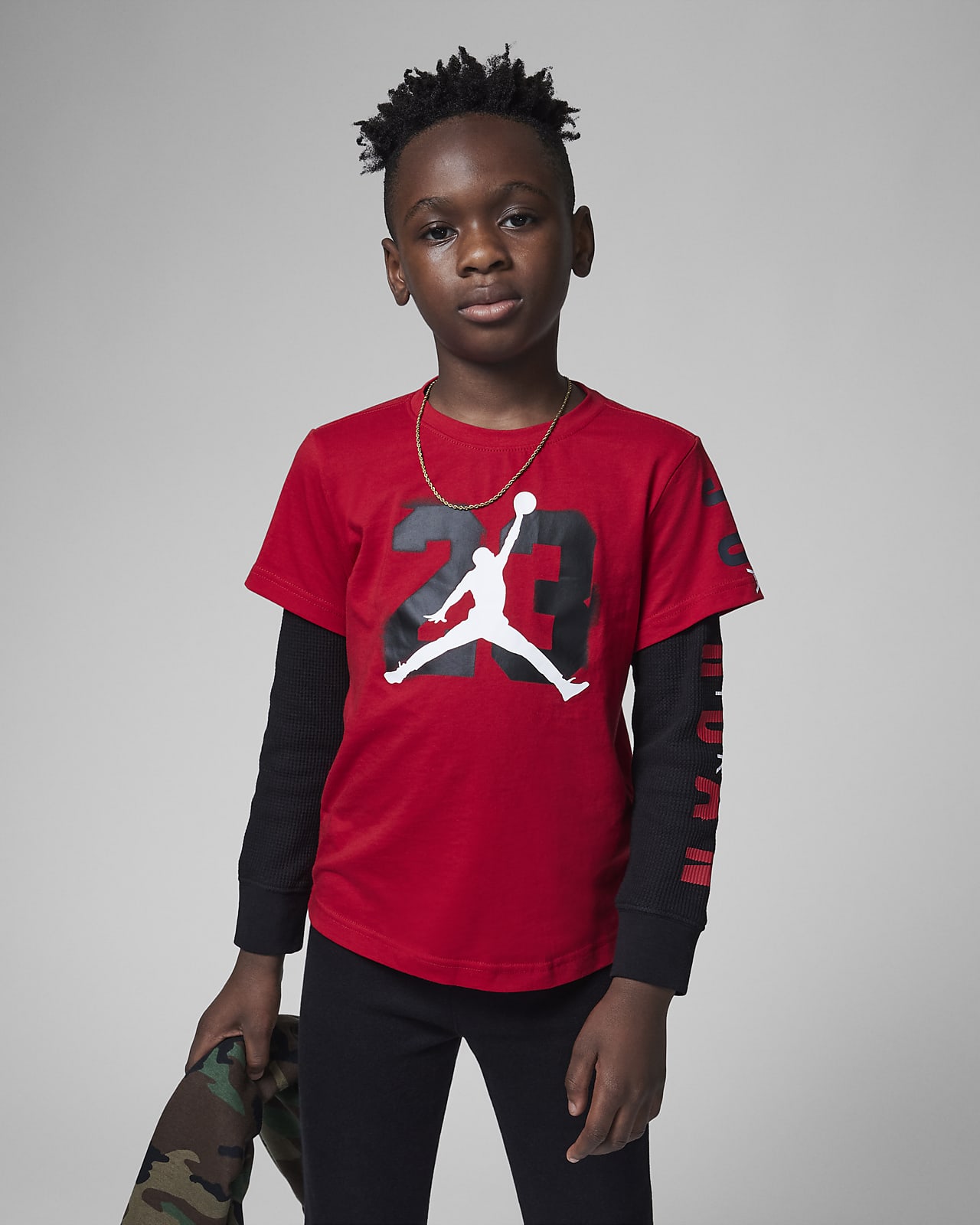 Jordan Core Street 2-Fer Graphic Shirt 幼童长袖T恤