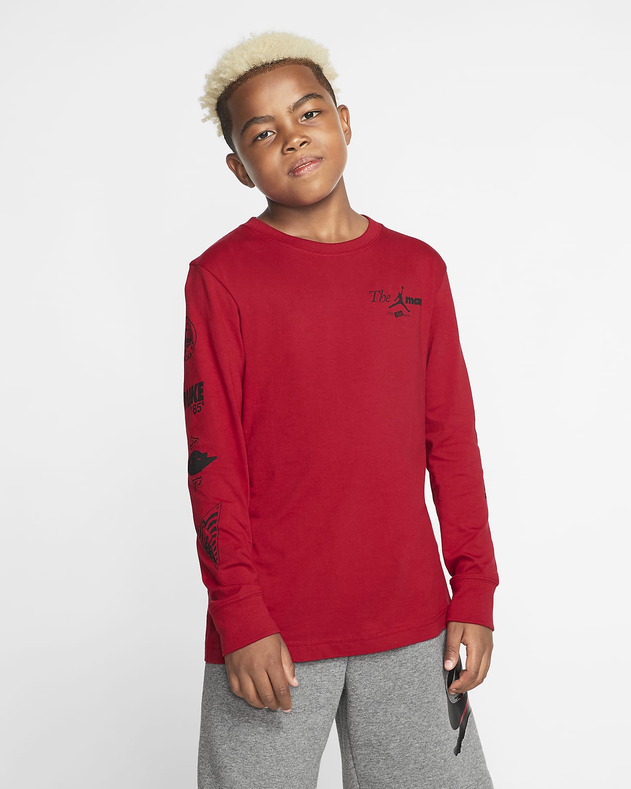 Air Jordan 大童（男孩）长袖T恤