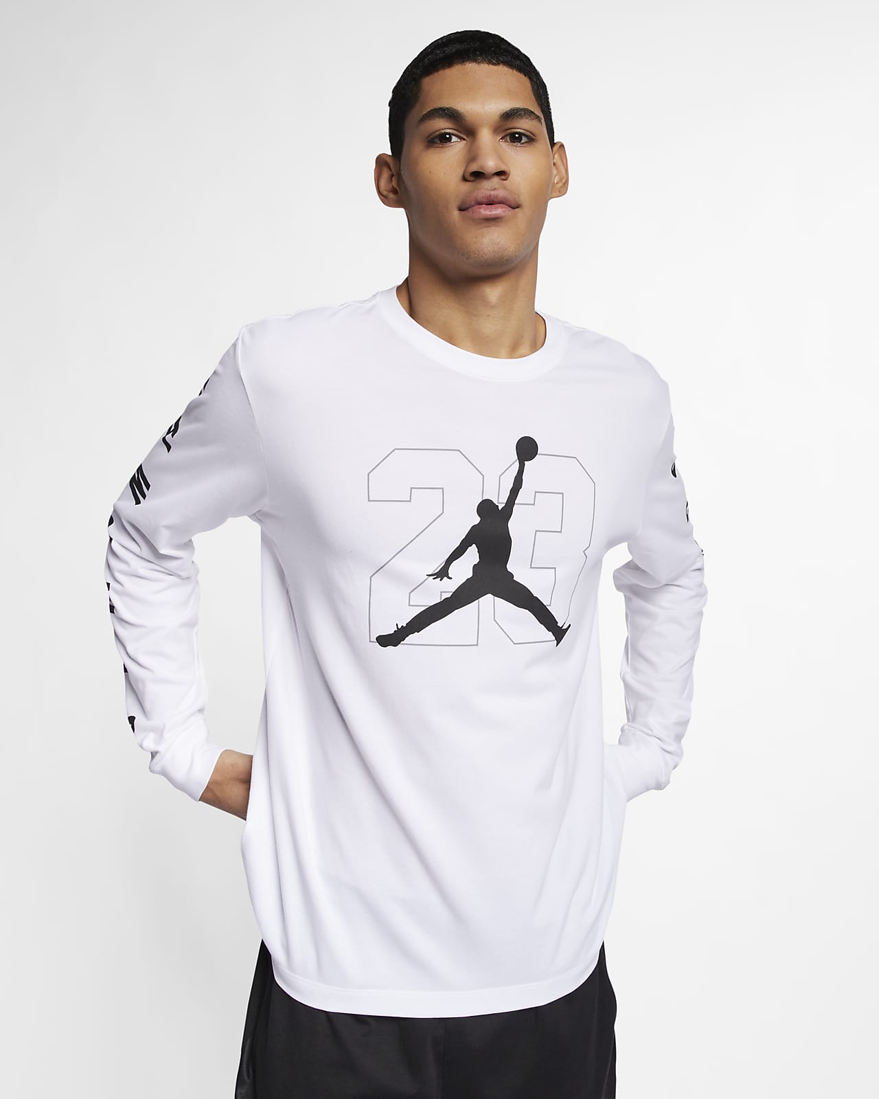 Jordan 男子印花长袖篮球T恤