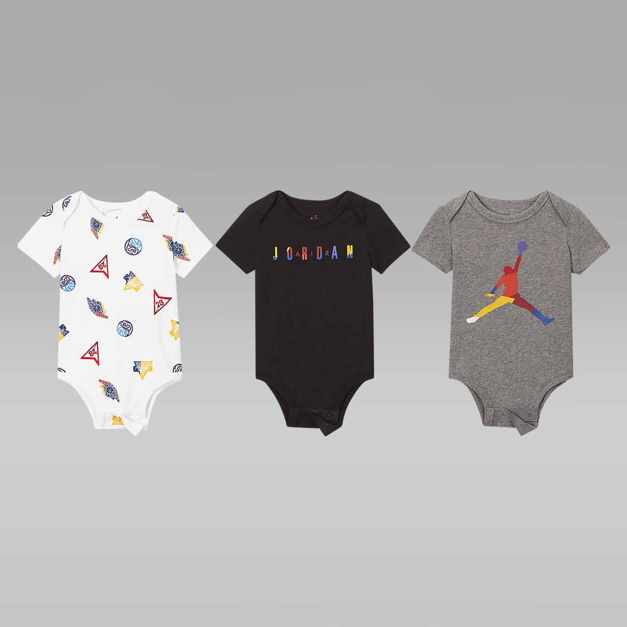 Jordan 婴童短袖连体衣（3 件）