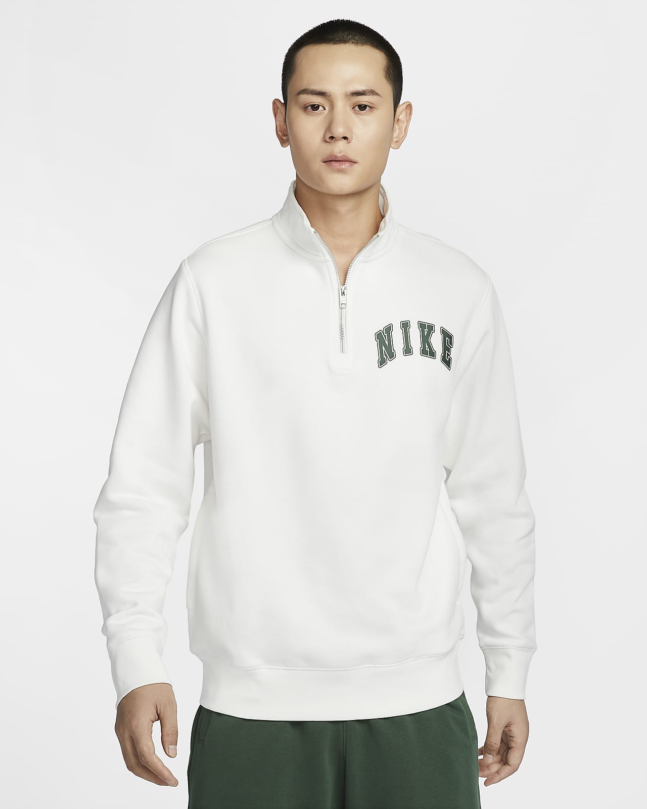 Nike Club 男子 1/4 拉链开襟加绒上衣
