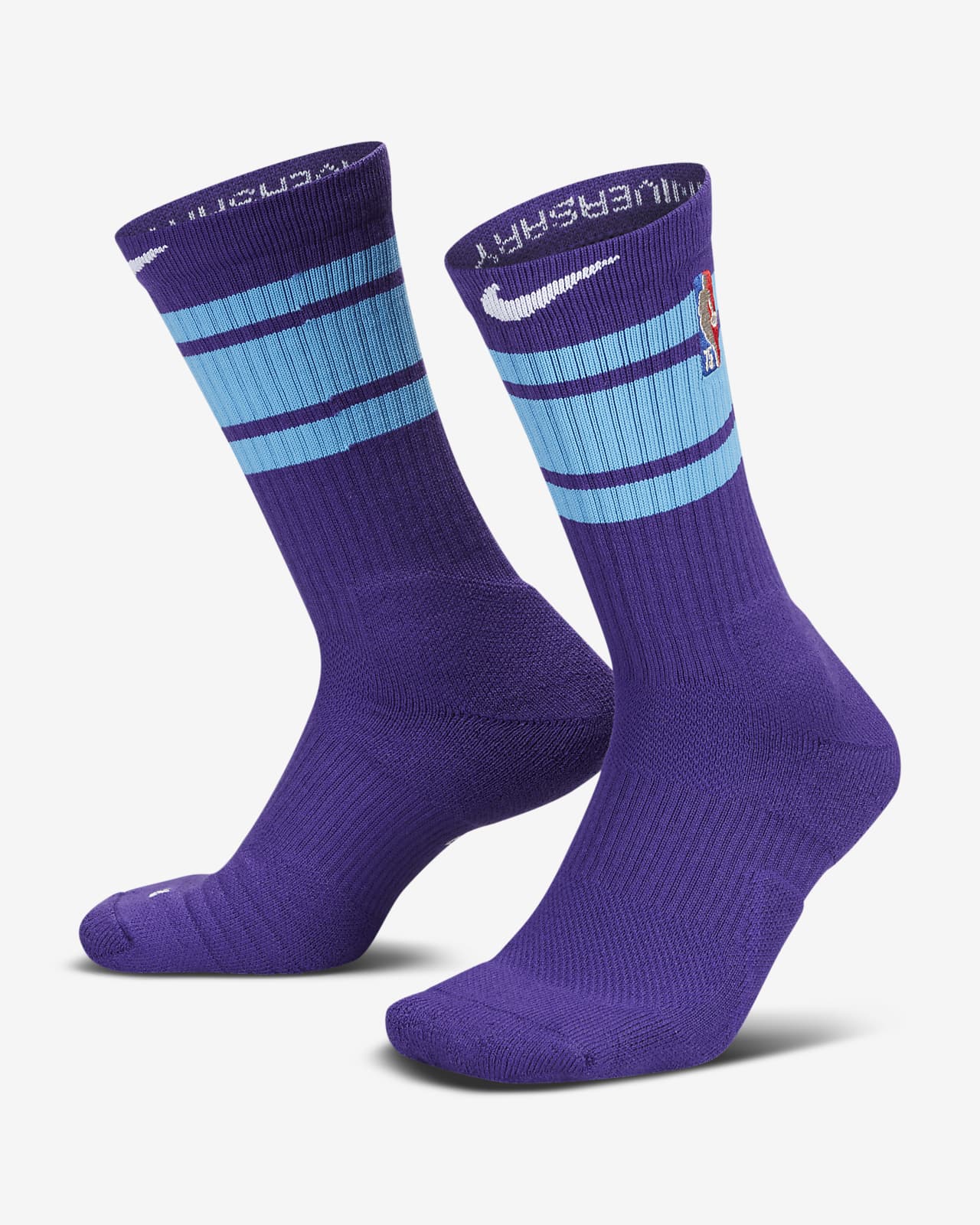洛杉矶湖人队 Elite City Edition Nike NBA Crew 运动袜（1 双）