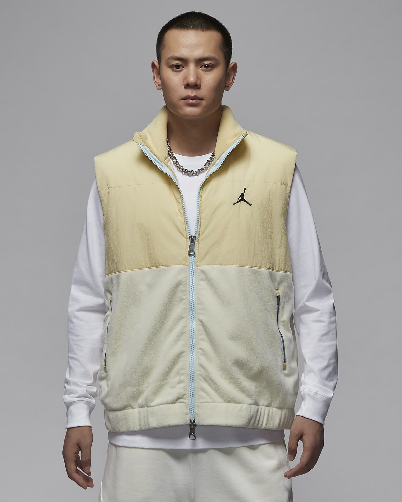 Jordan Classic Hybrid 男子冬季款摇粒绒拼接马甲