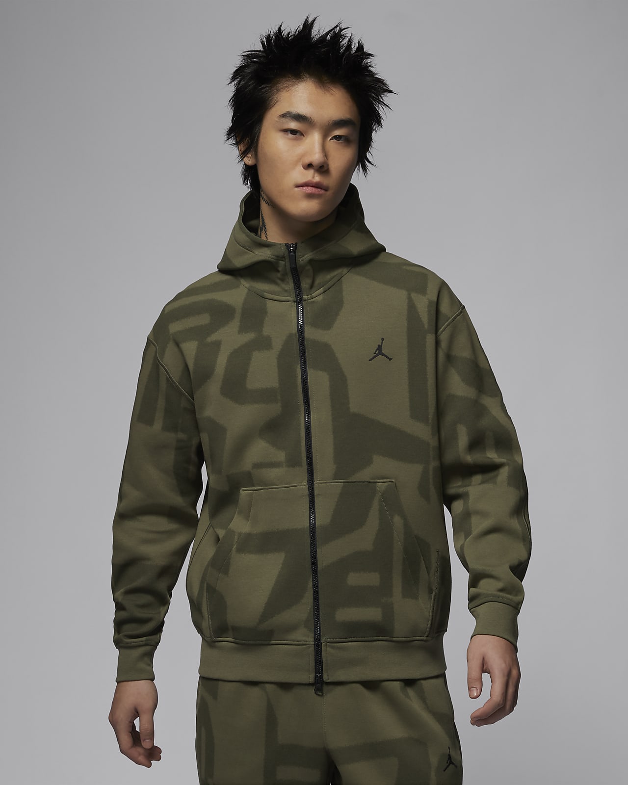 Jordan Sport Hoop Fleece Dri-FIT 男子速干全长拉链开襟连帽衫
