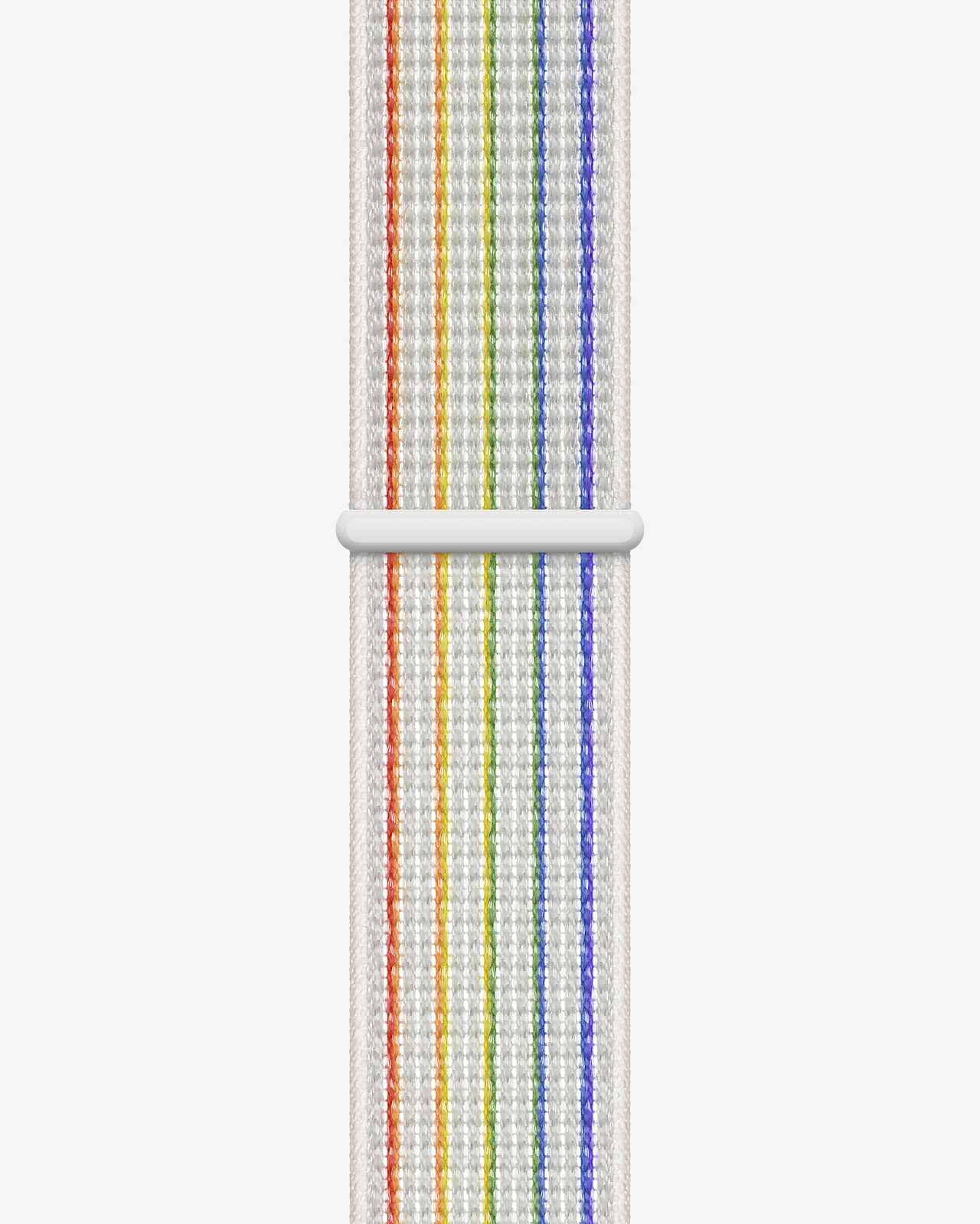 40 毫米白色/多色彩虹版 Nike 回环式运动表带