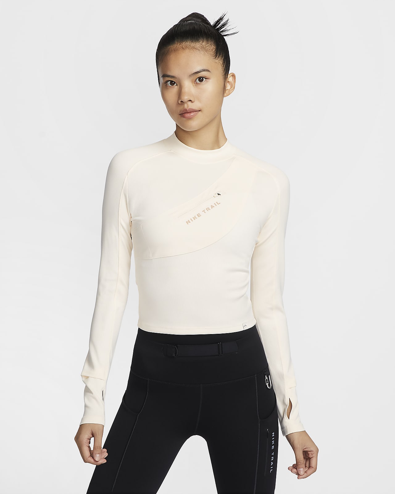 Nike Trail Dri-FIT 女子速干长袖口袋越野跑步上衣