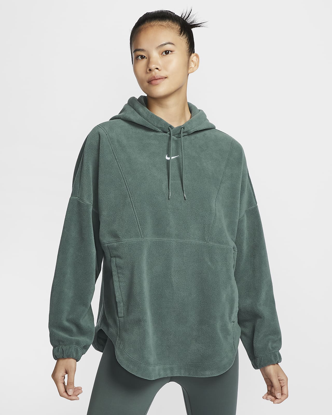 Nike One Therma-FIT 情人节女子 Oversize 风套头摇粒绒连帽衫