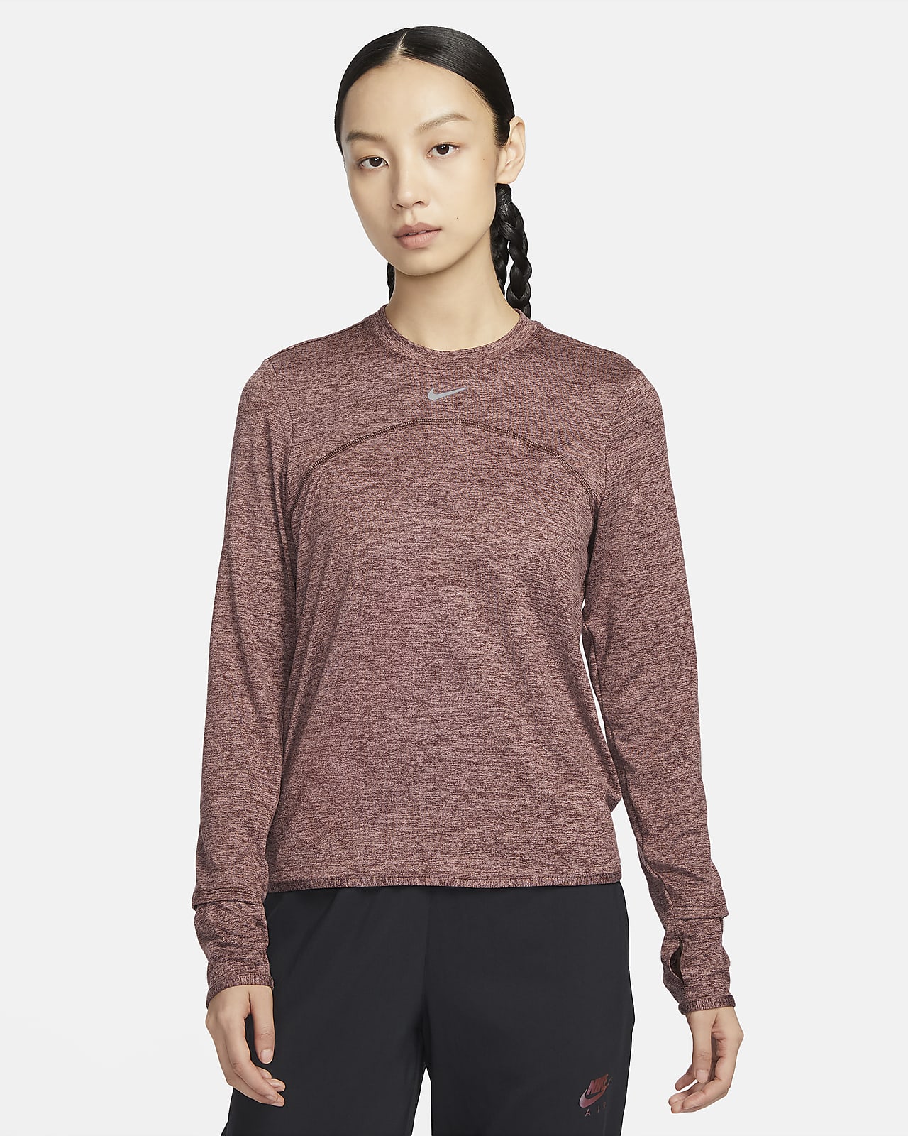 Nike Dri-FIT Swift Element UV 女子防晒速干圆领跑步上衣
