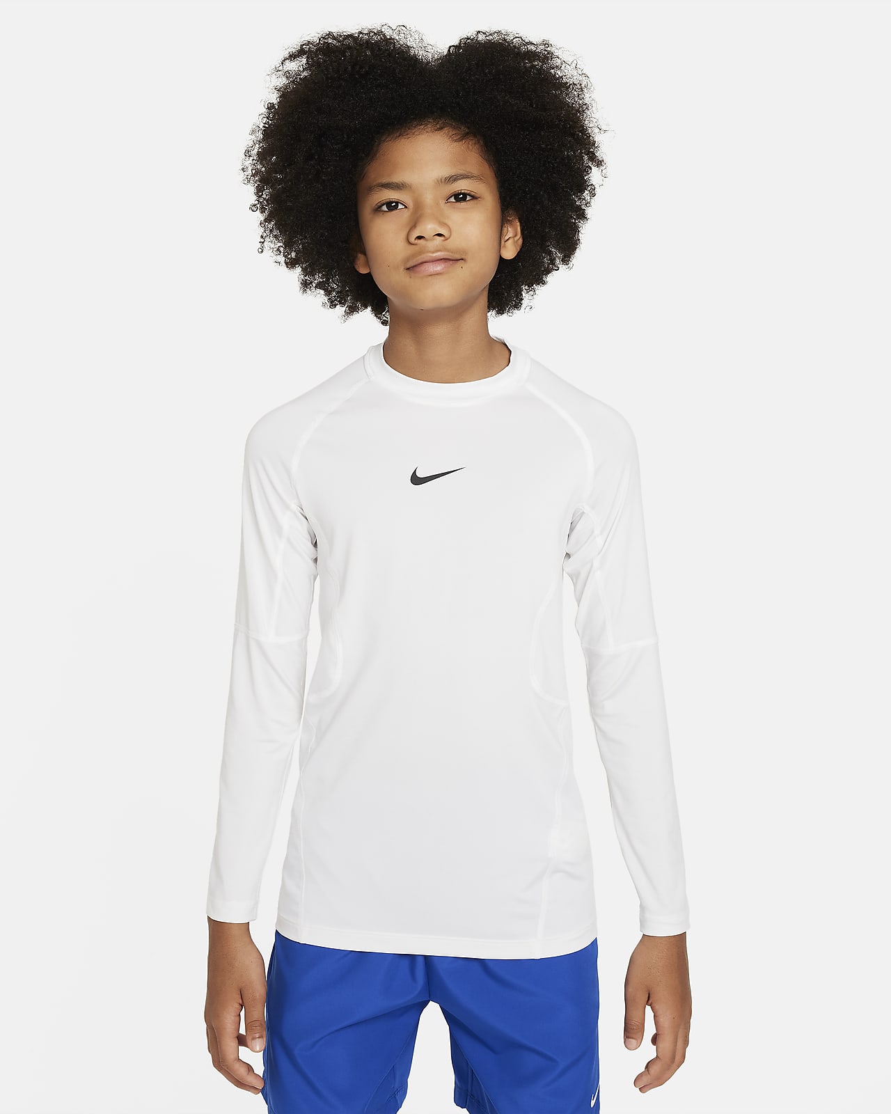Nike Pro Dri-FIT 大童（男孩）速干长袖训练上衣