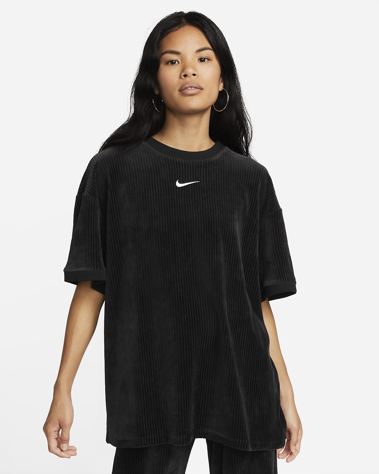 Nike Sportswear 女子灯芯绒短袖上衣