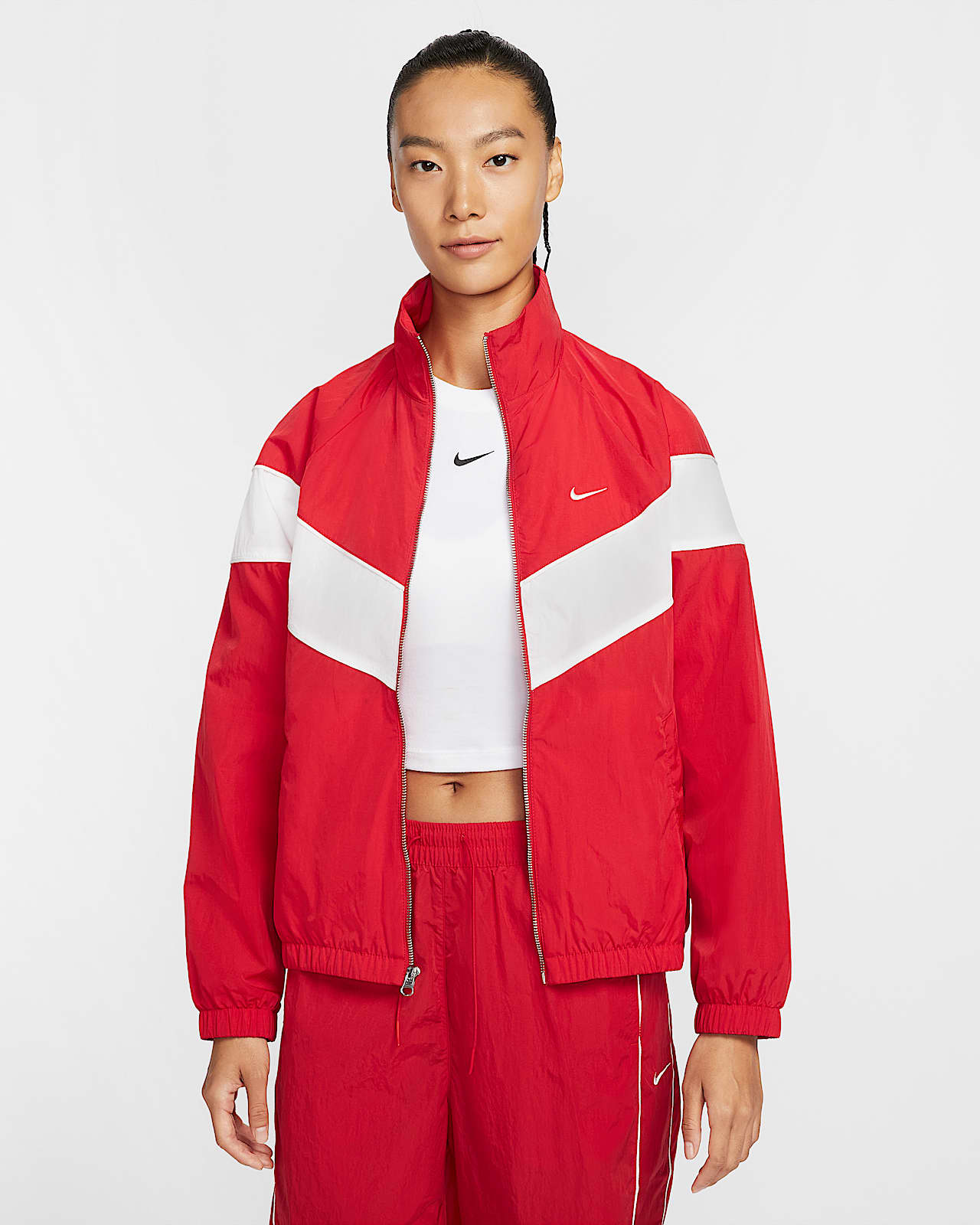 Nike Windrunner 风行者系列郑钦文同款女子宽松防晒梭织全长拉链开襟夹克