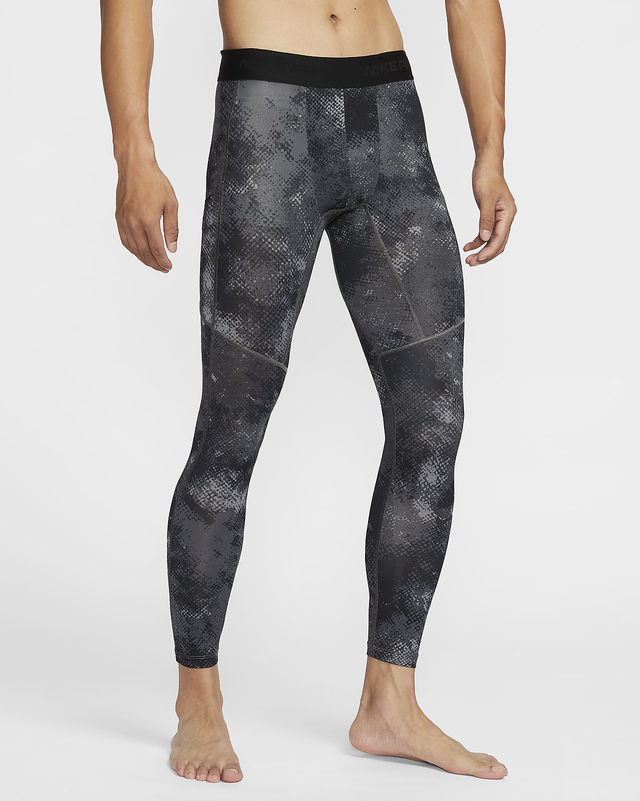 Nike Pro Dri-FIT 男子透气速干训练迷彩紧身裤