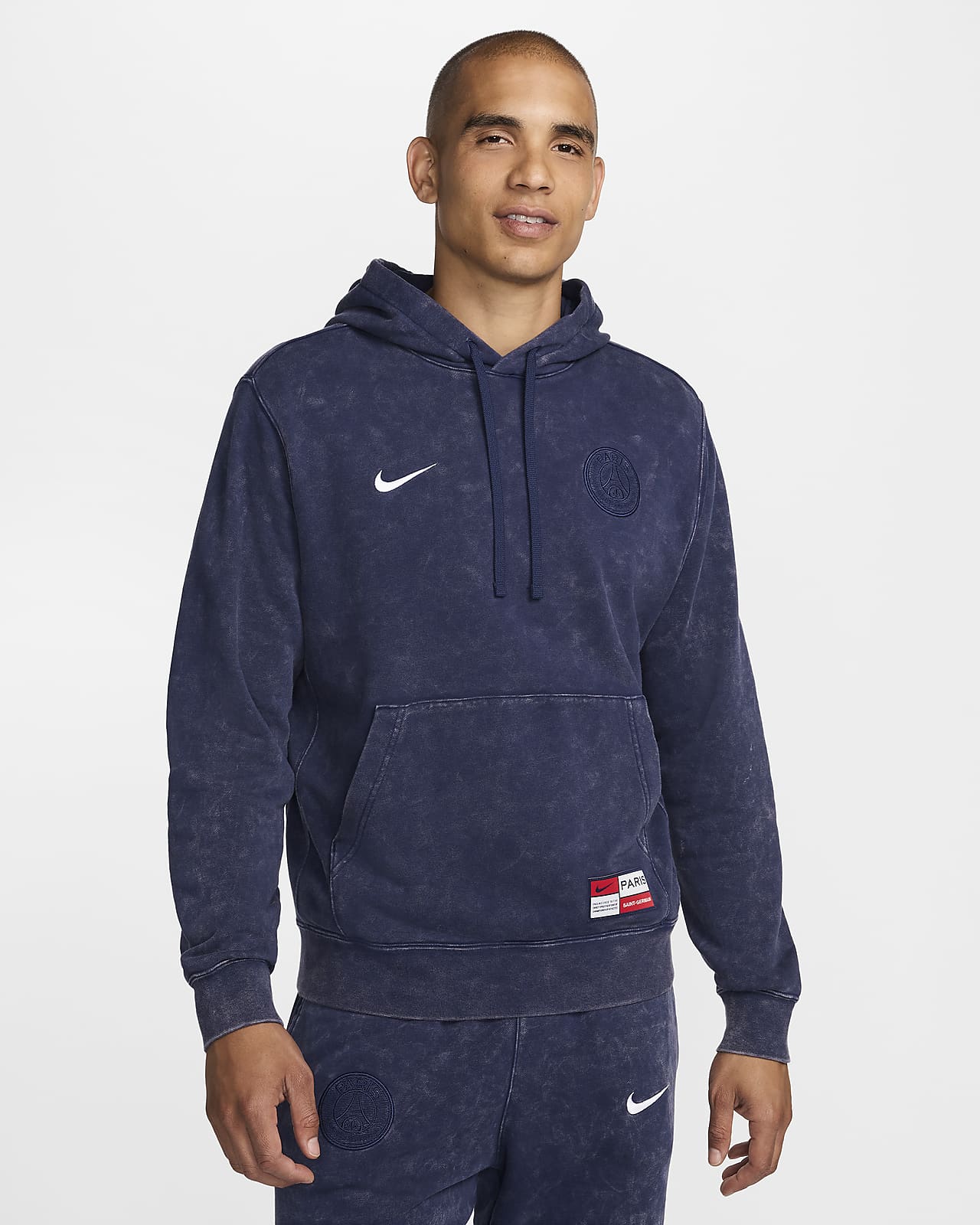 巴黎圣日耳曼 Club Nike 男子足球法式毛圈套头连帽衫