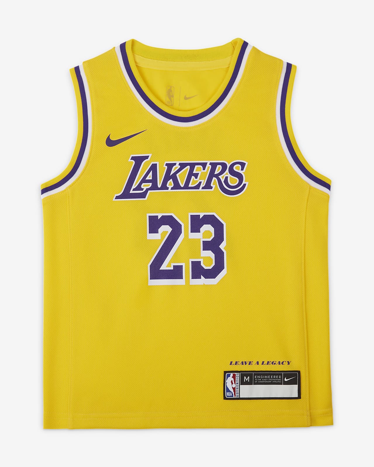 2023/24 赛季洛杉矶湖人队 (LeBron James) Icon Edition Nike NBA Jersey 幼童球衣