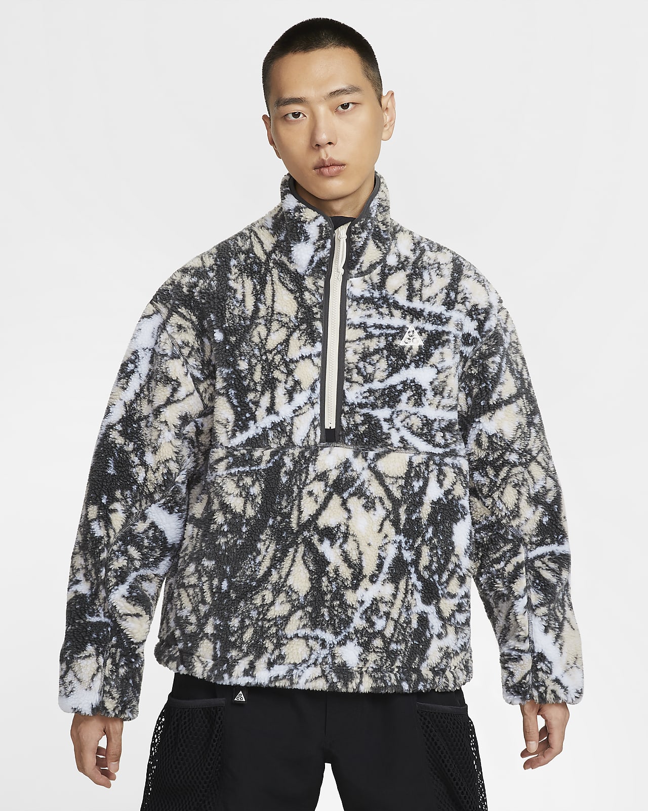 Nike ACG "Canwell Glacier" Therma-FIT ADV 男子仿羊羔绒半长拉链开襟上衣