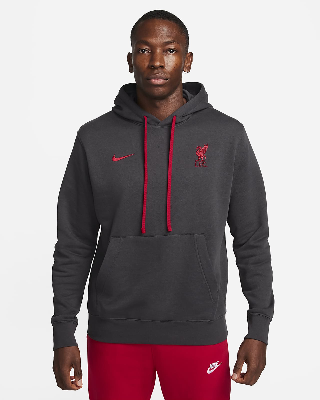 利物浦 Club Fleece Nike 男子加绒足球图案套头连帽衫
