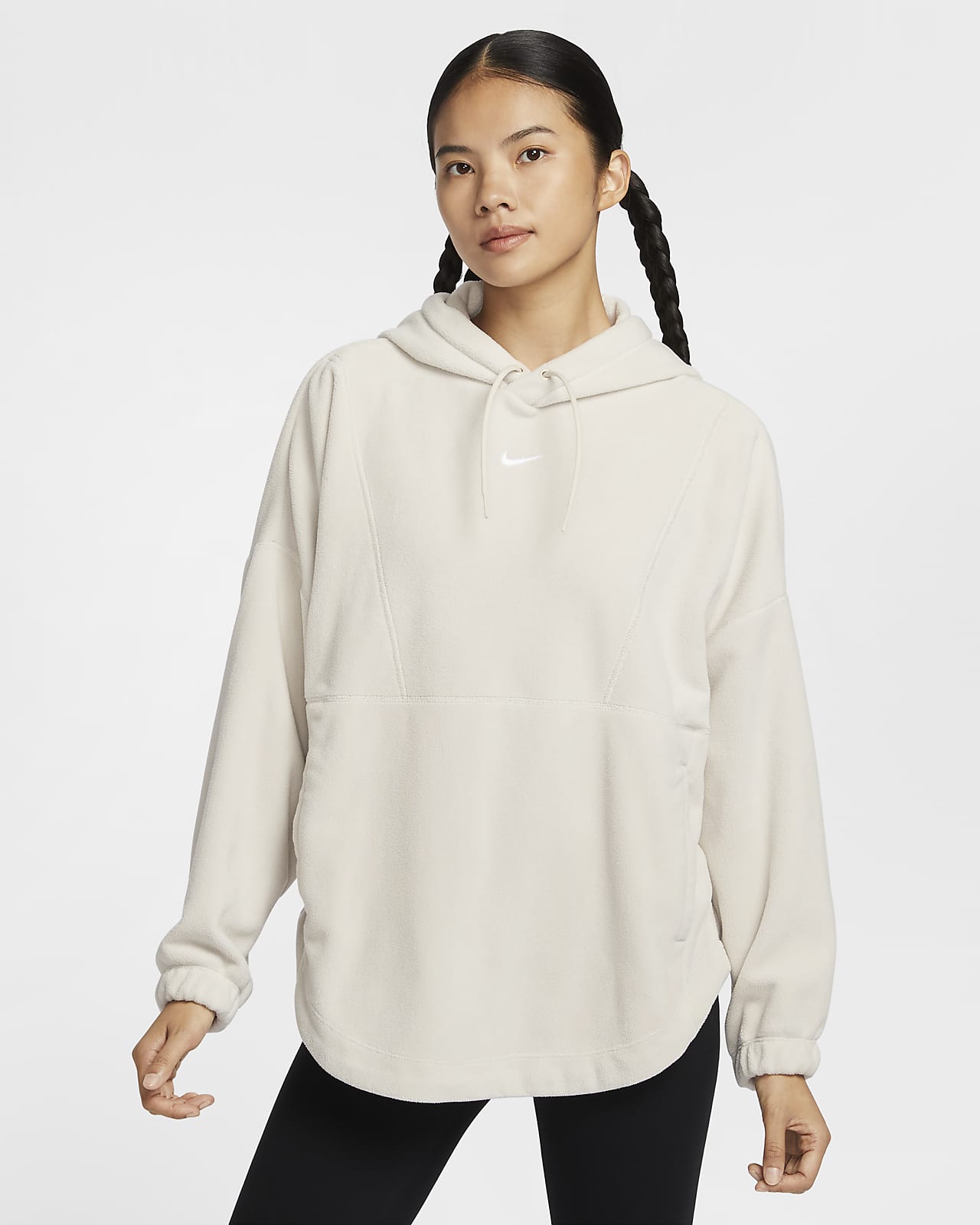 Nike One Therma-FIT 情人节女子 Oversize 风套头摇粒绒连帽衫