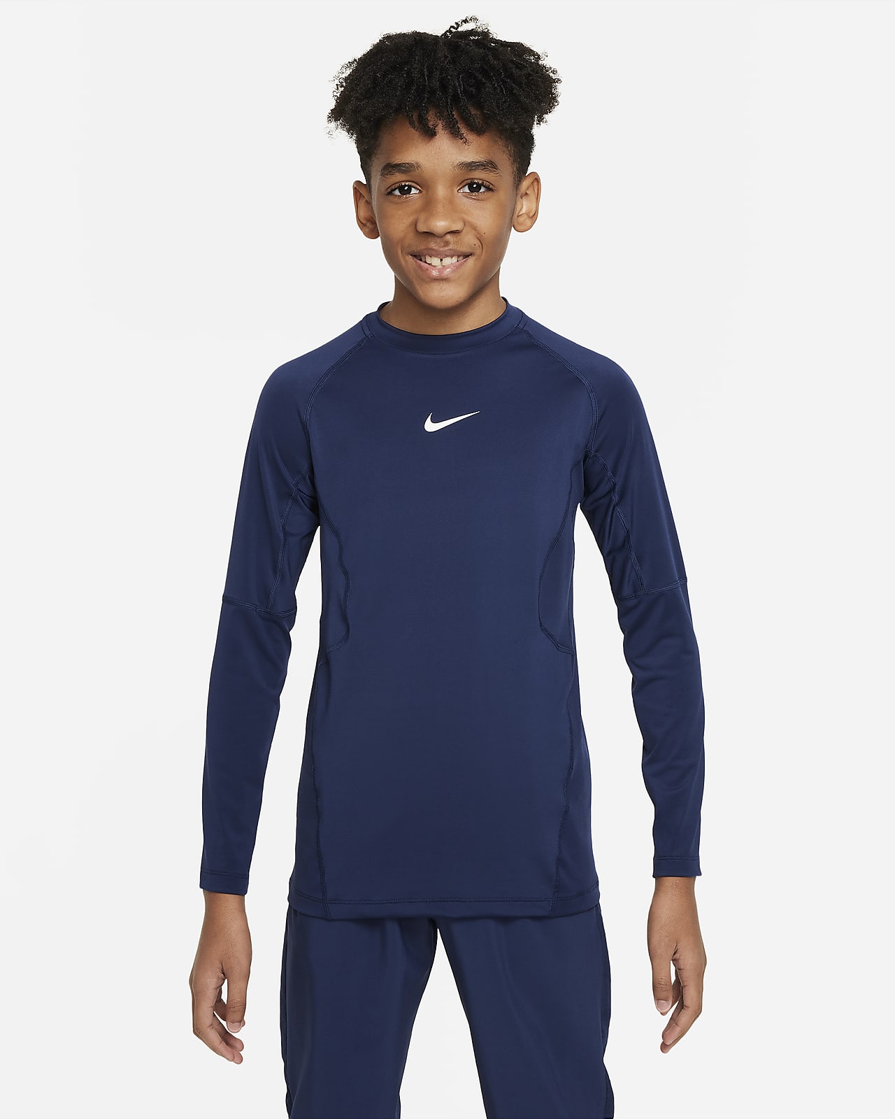 Nike Pro Dri-FIT 大童（男孩）速干长袖训练上衣
