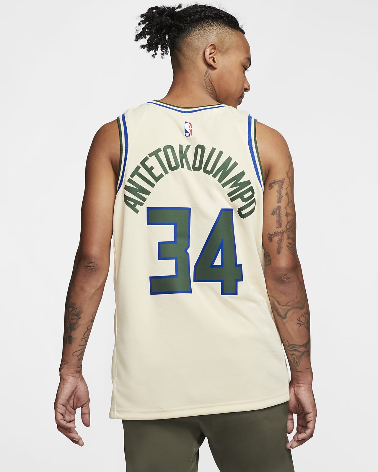 密尔沃基雄鹿队 (Giannis Antetokounmpo) – City Edition Nike NBA Swingman Jersey 男子球衣