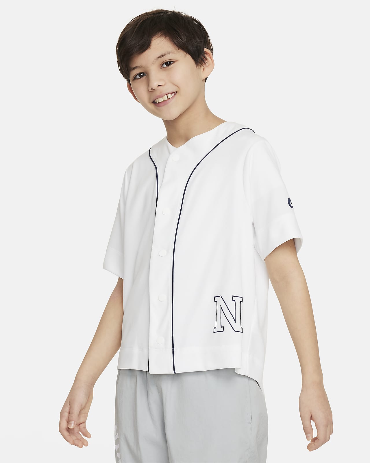 Nike Athletics Dri-FIT 大童（男孩）速干舒爽棒球球衣