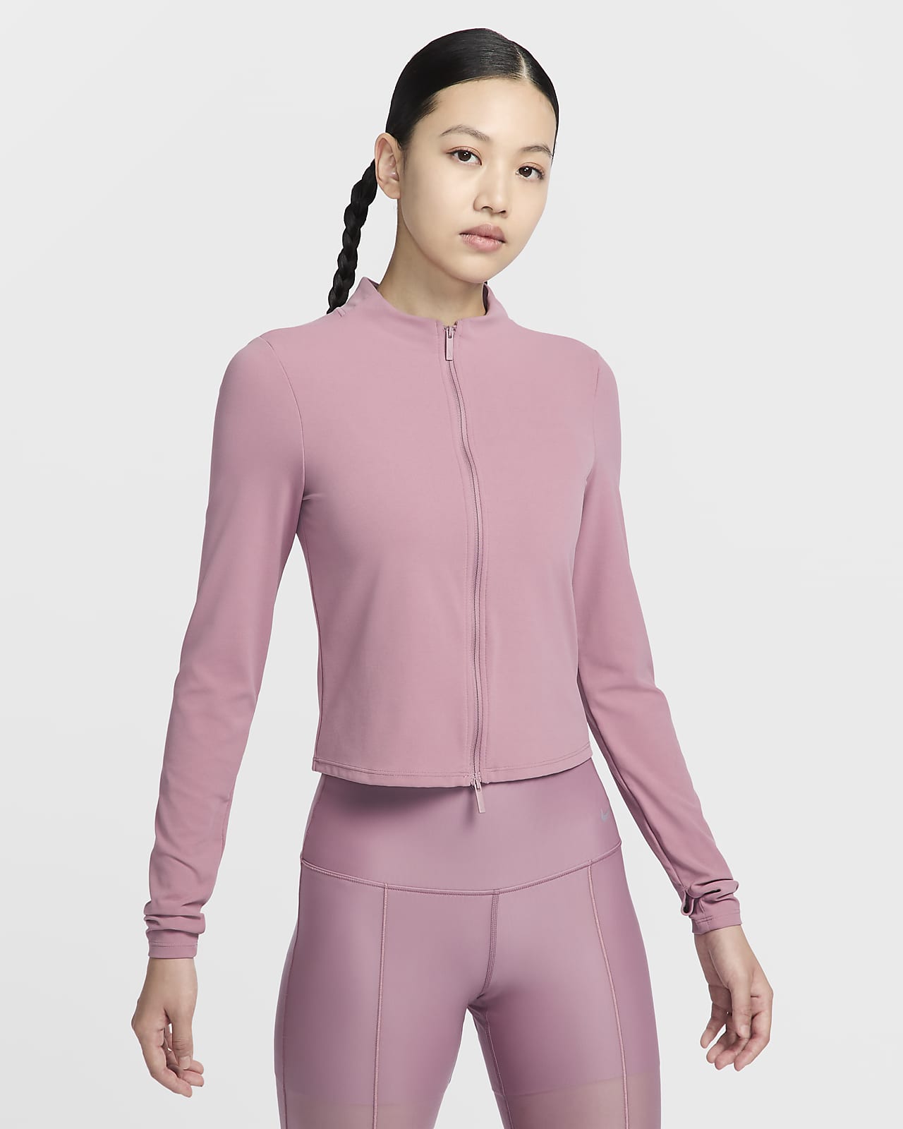 Nike Zenvy Dri-FIT 女子速干全长拉链开襟长袖上衣