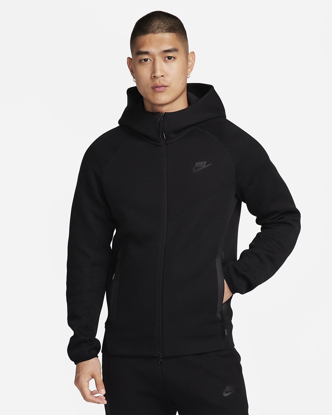 Nike Sportswear Tech Fleece Windrunner 男子全长拉链开襟连帽衫-NIKE