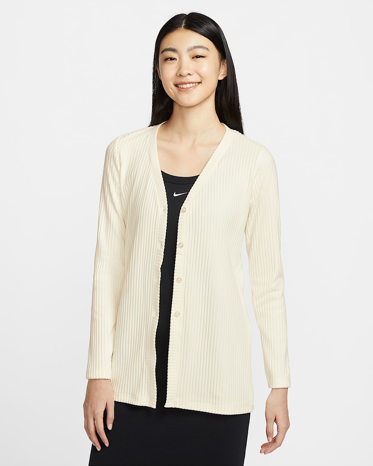 Nike Sportswear Chill Knit 巴恩风女子修身罗纹开衫