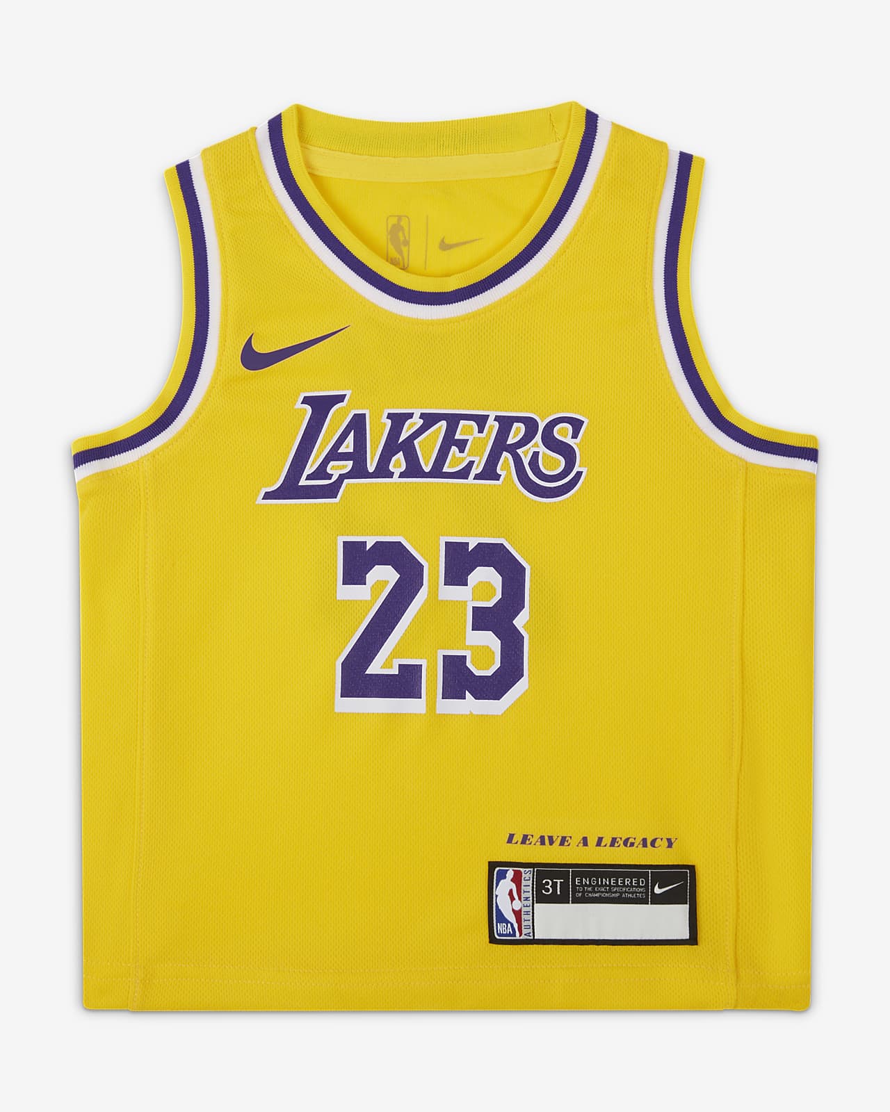 2023/24 赛季洛杉矶湖人队 (LeBron James) Icon Edition Nike NBA Jersey 婴童球衣