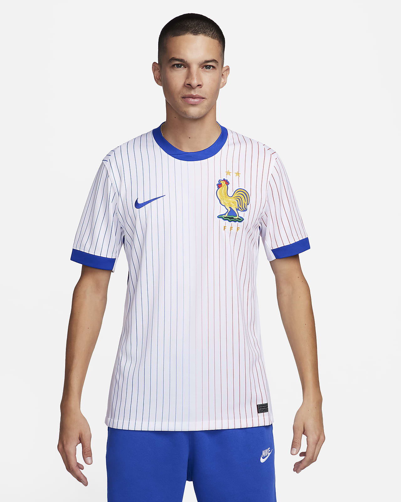 2024/25 赛季法国队客场球迷版 Nike Dri-FIT 男子速干足球球衣