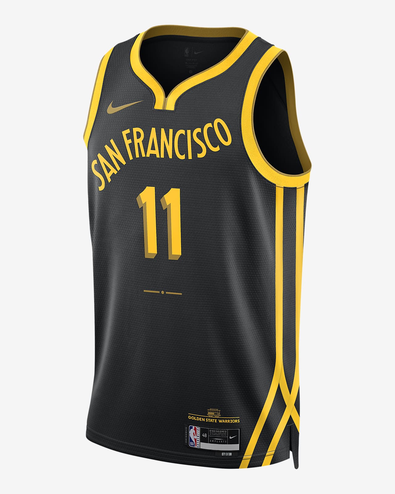 2023/24 赛季金州勇士队 (Klay Thompson) City Edition Nike Dri-FIT NBA Swingman Jersey 男子速干球衣