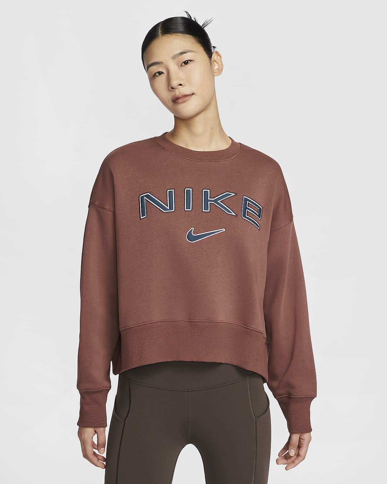 Nike Sportswear Phoenix Fleece 女子 Oversize 风加绒圆领标志运动衫