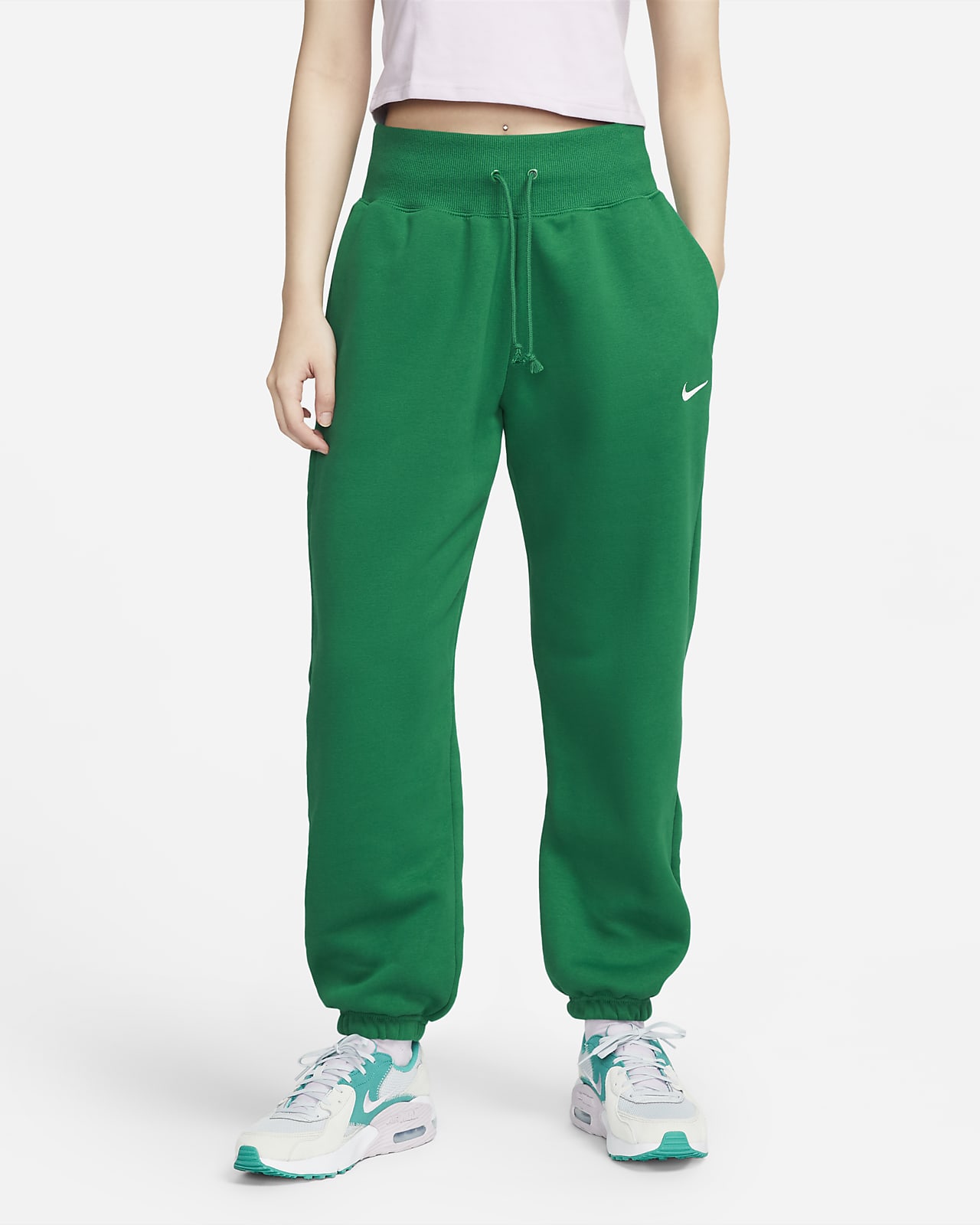 Nike Sportswear Phoenix Fleece 女子高腰 Oversize 风加绒运动裤