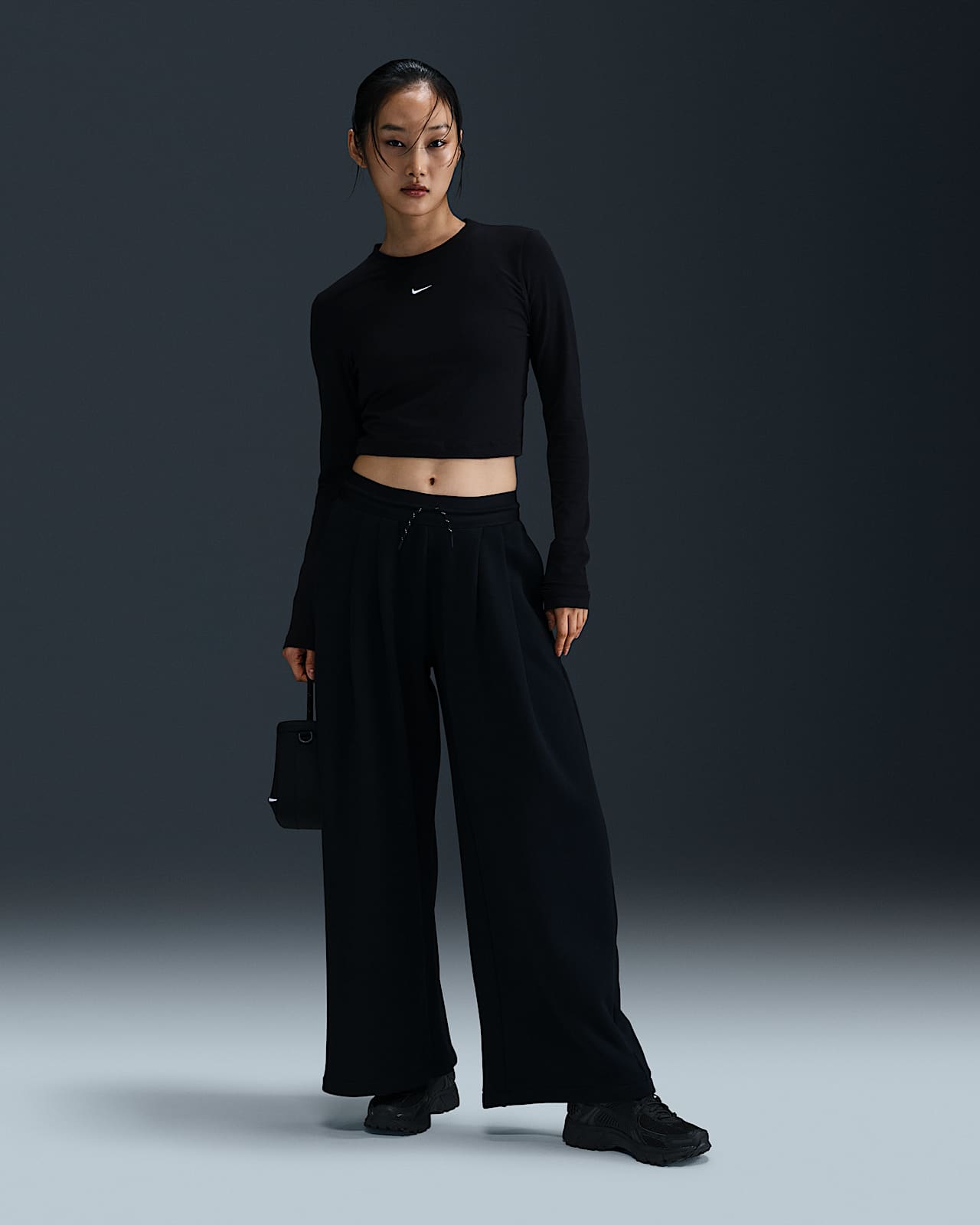 Nike Sportswear Collection 女子中腰褶裥法式毛圈长裤