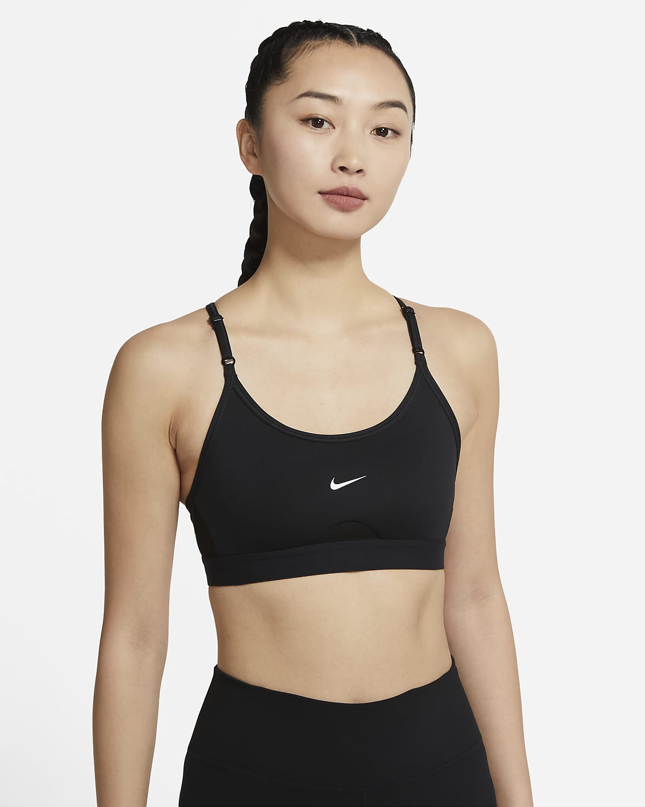Nike Indy 女子低强度支撑速干衬垫 U 领运动内衣