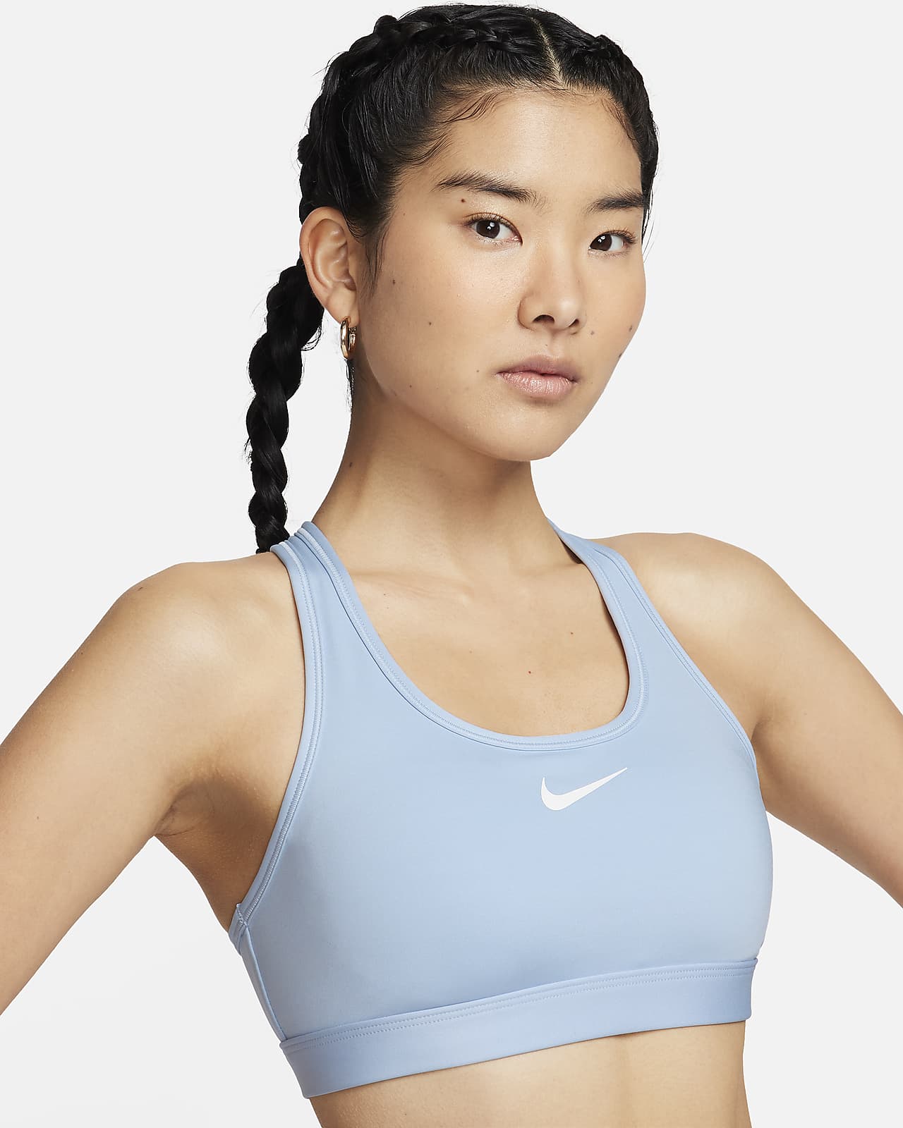 Nike Swoosh KYOKA 同款女子中强度支撑速干衬垫运动内衣-NIKE 中文官方网站