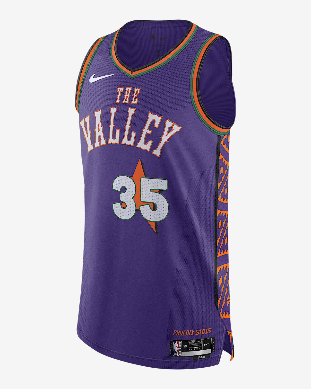 2024/25 赛季菲尼克斯太阳队 (Kevin Durant) City Edition Nike Dri-FIT ADV NBA Authentic Jersey 杜兰特男子速干球衣