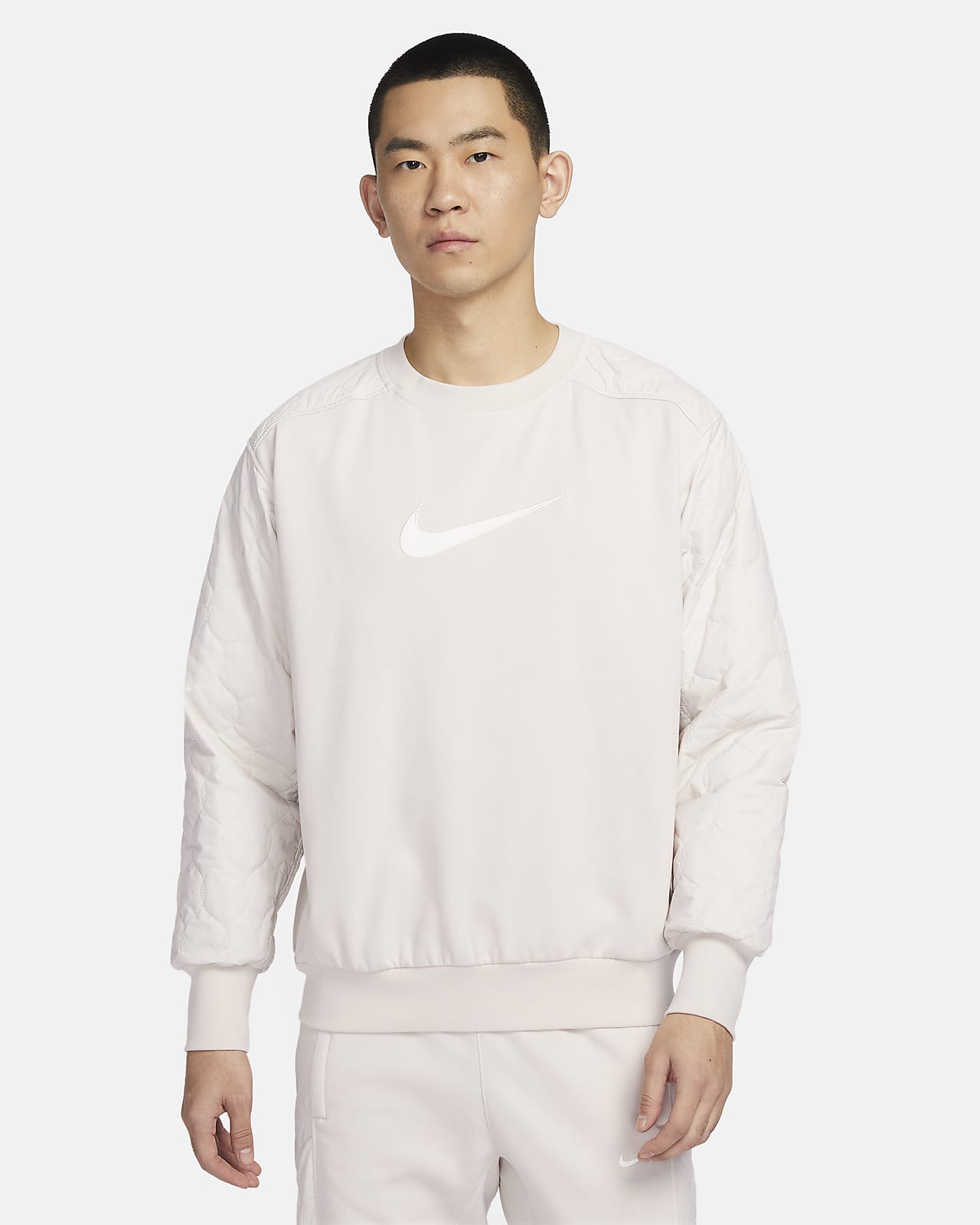 Nike Standard Issue 男子速干加绒拼接篮球圆领运动衫