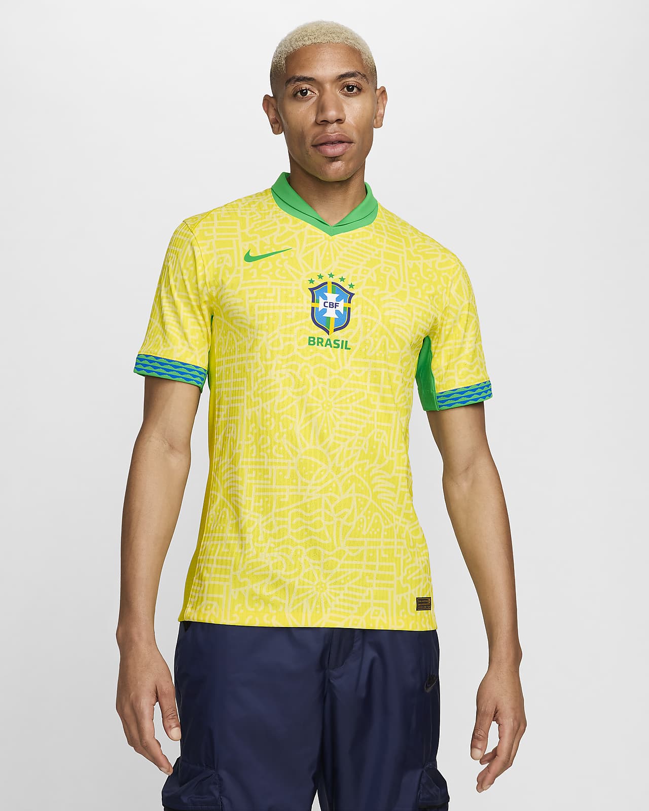2024 赛季巴西队主场球员版 Nike Dri-FIT ADV 男子速干足球球衣