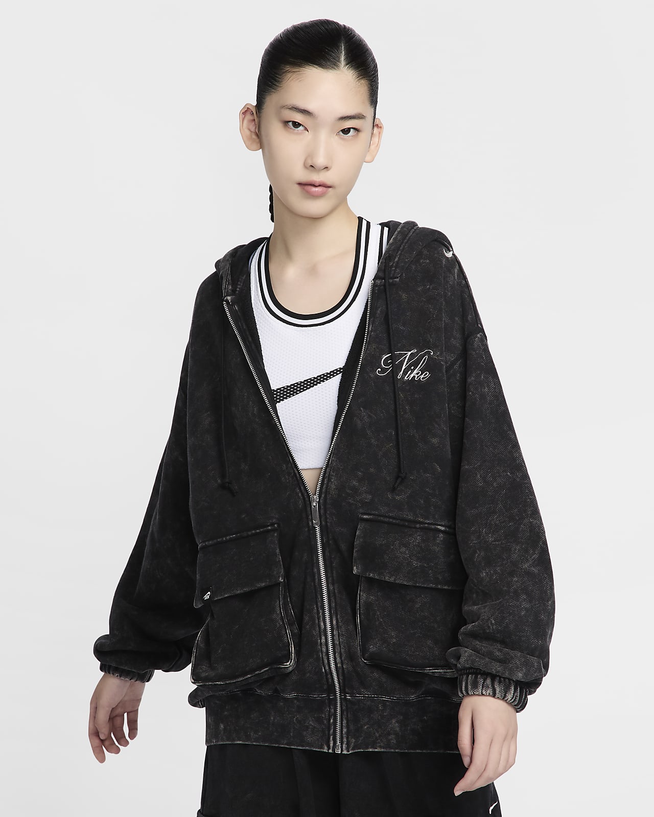 Nike Sportswear 女子 Oversize 风全长拉链开襟连帽衫