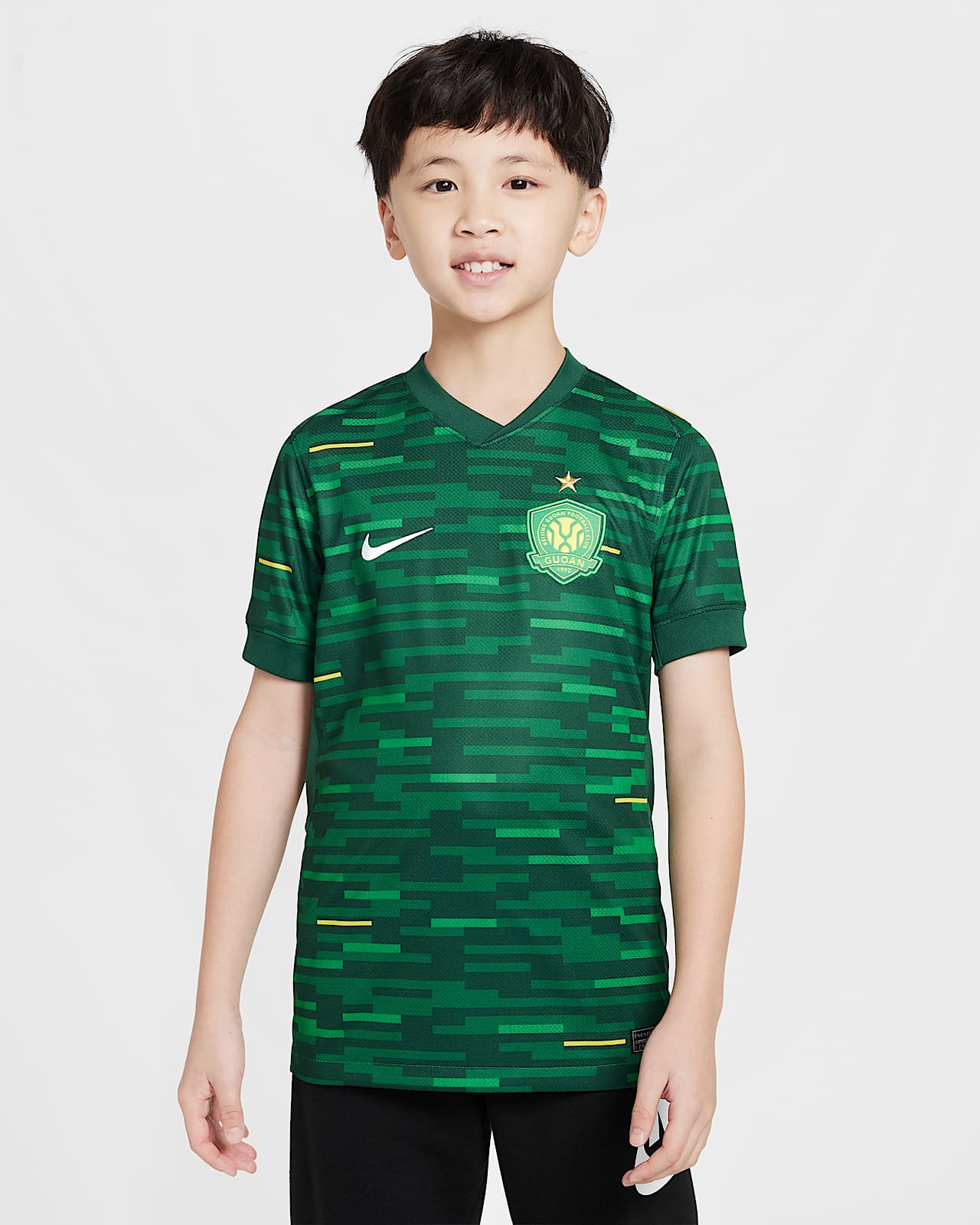 2025 赛季北京国安主场球迷版 Nike Dri-FIT 大童速干足球球衣