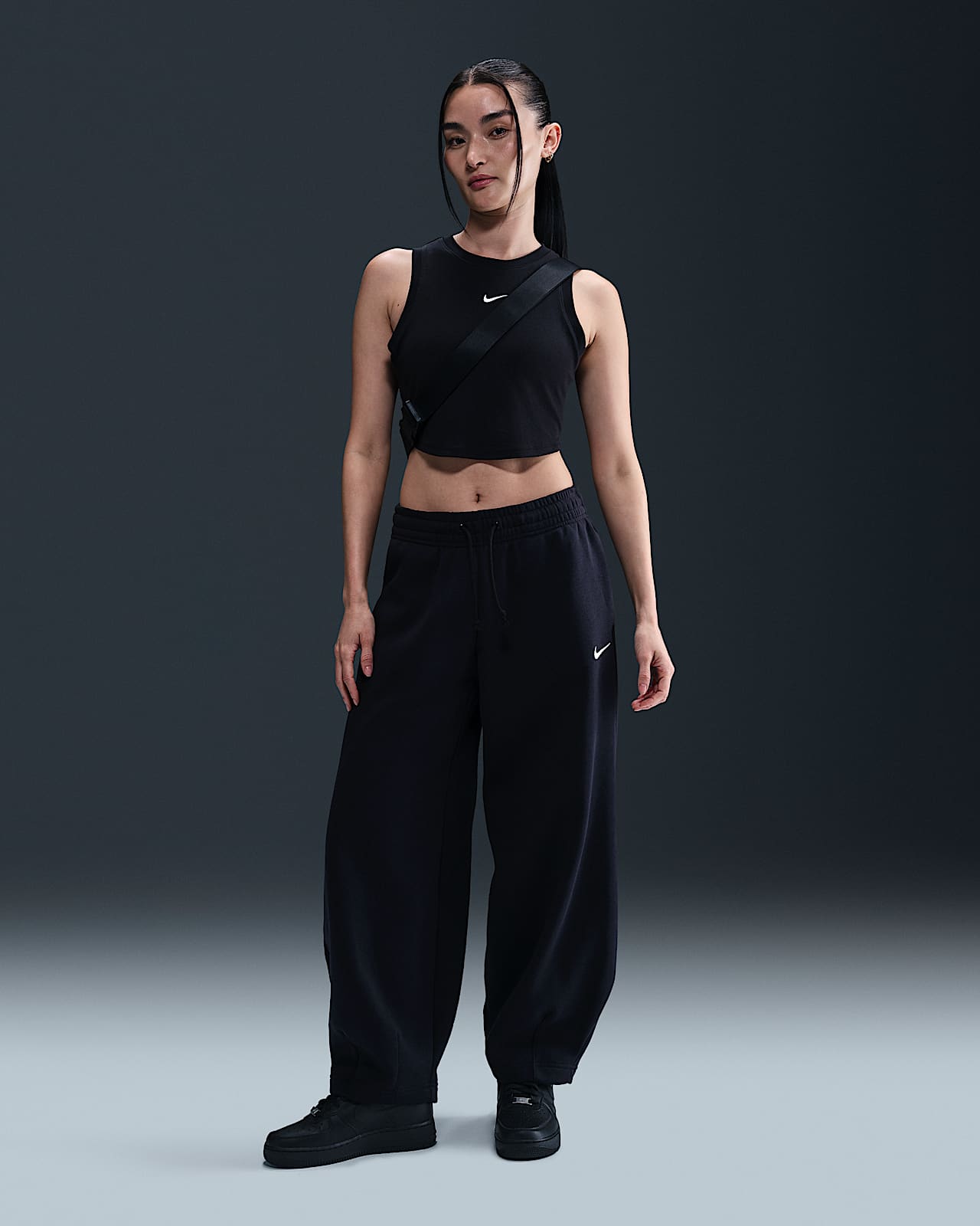 Nike Sportswear Phoenix Fleece 女子中腰 Oversize 风锥形剪裁加绒长裤