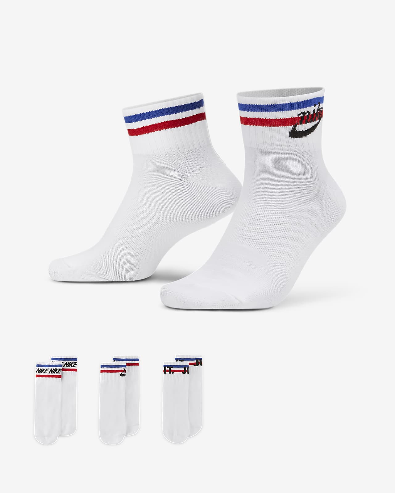 Nike Everyday Essential 运动短袜（3 双）