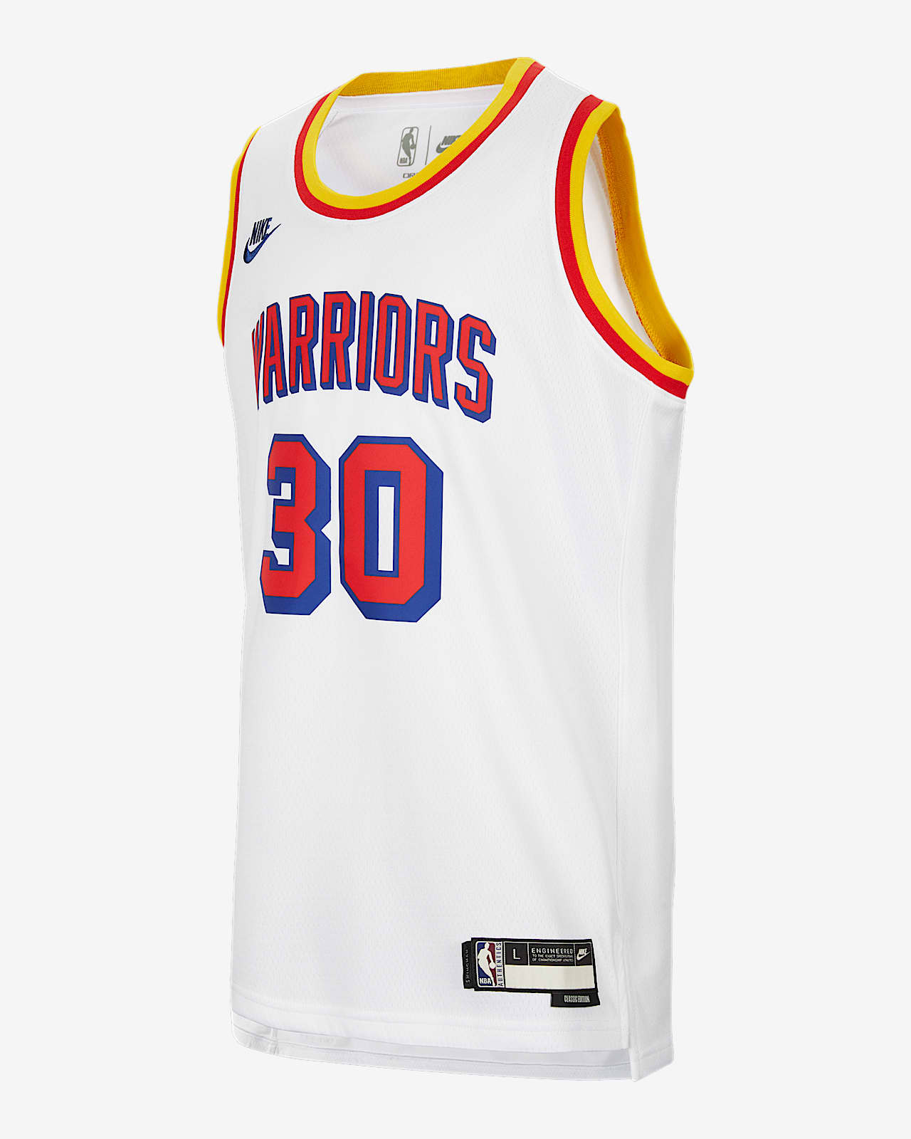 2024/25 赛季金州勇士队 (Stephen Curry) Hardwood Classics Nike Dri-FIT NBA Swingman Jersey 大童（男孩）速干球衣