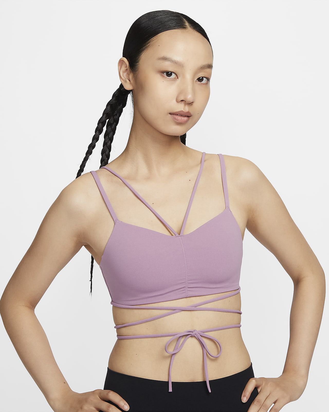 Nike Zenvy Strappy Wrap 女子低强度支撑速干衬垫运动内衣