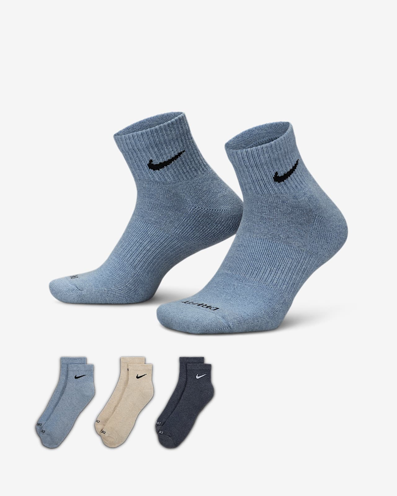 Nike Everyday Plus 舒适速干训练短袜（3 双）