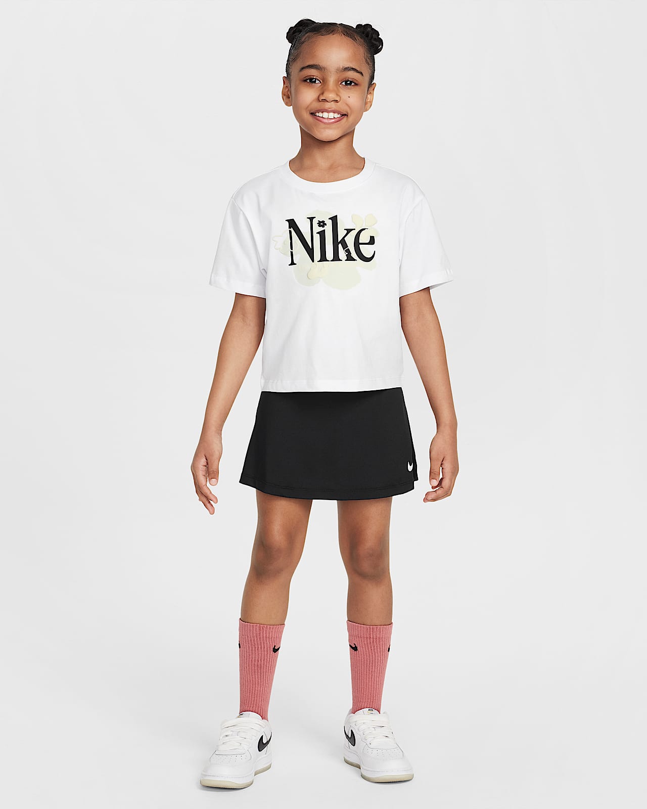 Nike Wildflower Dri-FIT 幼童T恤和速干半身裙套装