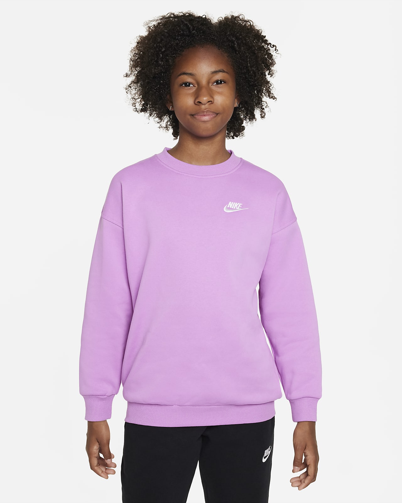 Nike Sportswear Club Fleece 大童 Oversize 风加绒运动衫